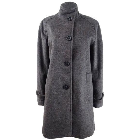 Jones New York Women's Stand-Collar Coat - Charcoal - Picture 3 of 3